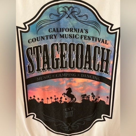 Stagecoach Country Music Festival Men’s White Tank Size Large - Picture 3 of 5